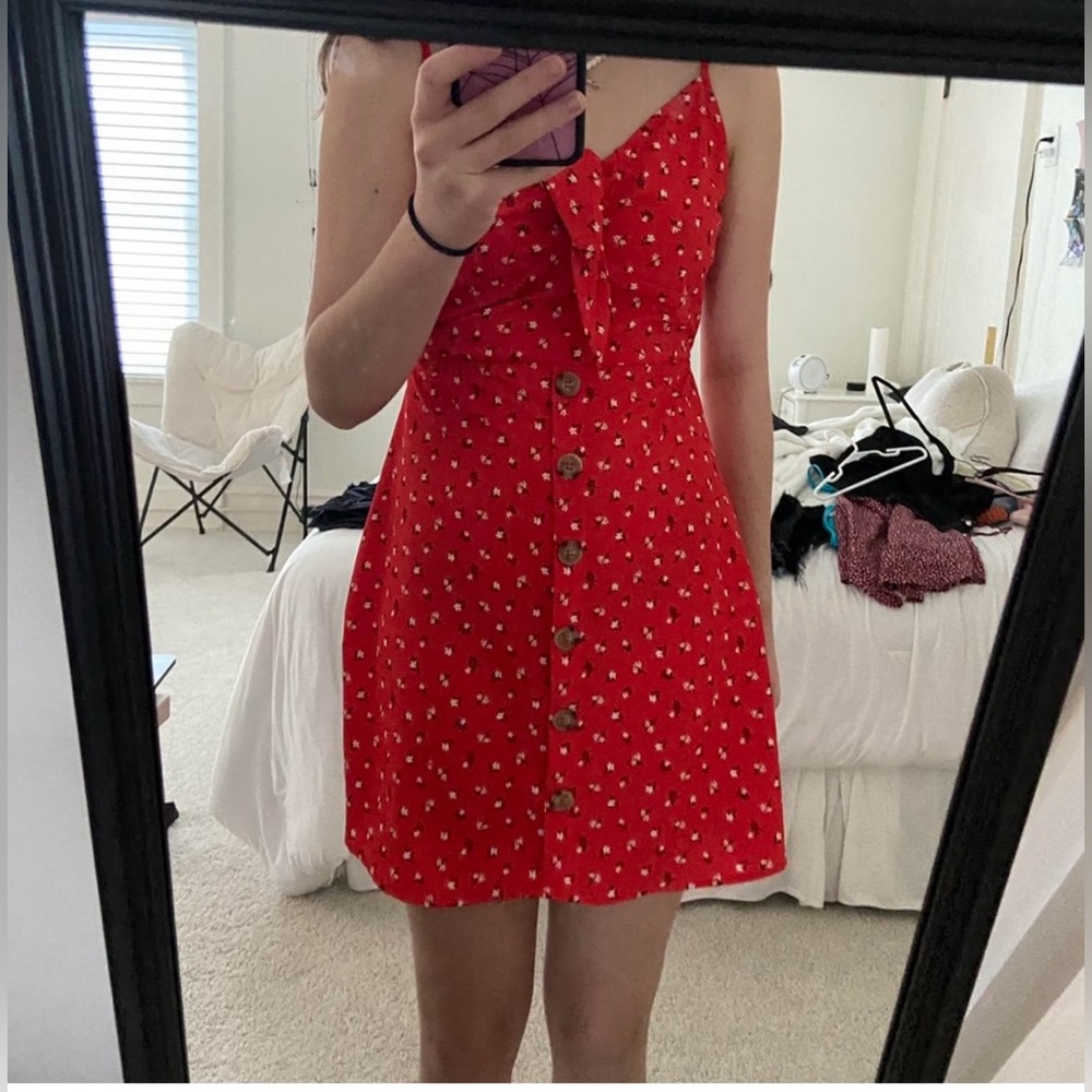 Mine Red Floral Mini Dress…..377